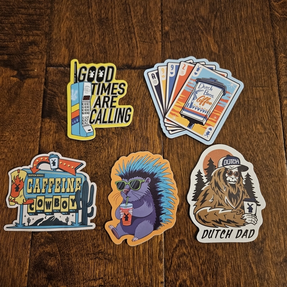 Dutch Bros Coffee Five Sticker Set - Picture 2 of 5